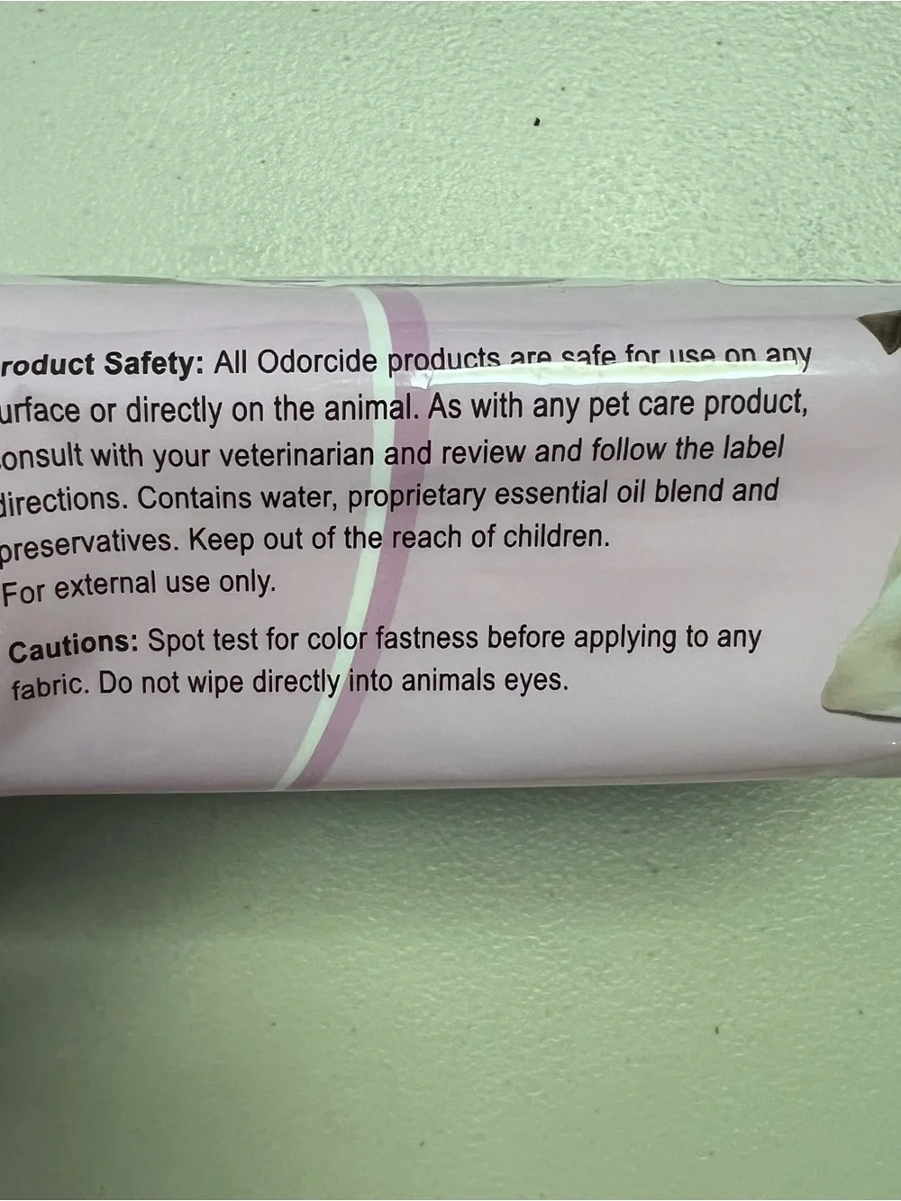 NIB Odorcide Odor Eliminating Deodorizing Pet Wipes Dog Cat Grooming